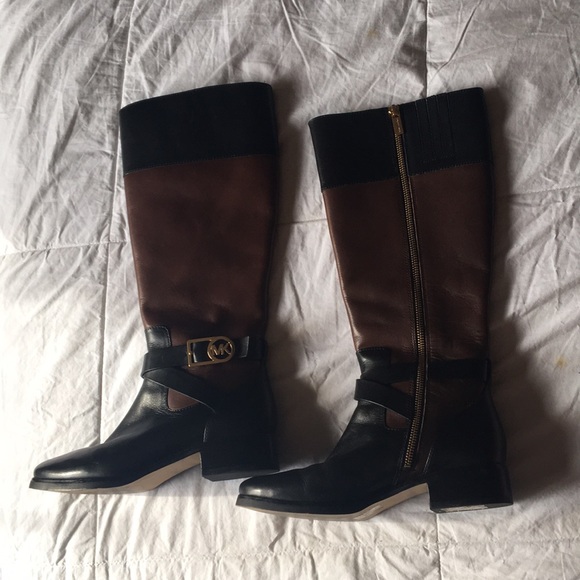 Michael Kors Boots - Leather and Logo Riding - Picture 2 of 12